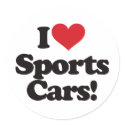 I Love Sports Cars! stickers