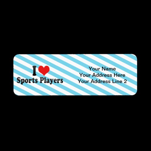 I Love Sports Players Return Address Labels