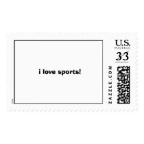 i love sports! postage
