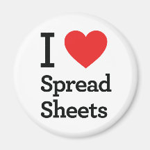I Love Spreadsheets Fridge Magnets