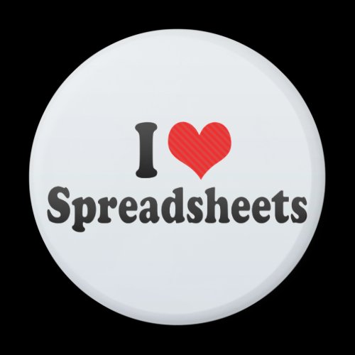 I Love Spreadsheets Fridge Magnets