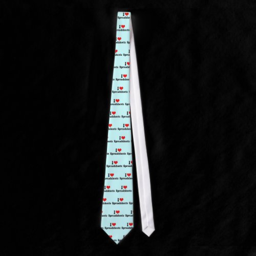 I Love Spreadsheets Neckwear