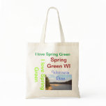 I LOVE Spring Green tote Bag