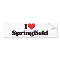 I Love Springfield bumper stickers by visualnewbie I Love Springfield bumper stickers