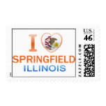 I Love Springfield, IL Postage Stamps