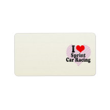 I love Sprint Car Racing Custom Address Labels