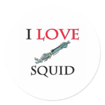 I Love Squid stickers by tshirtshirts I Love Squid stickers