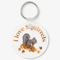 I Love Squirrels keychains