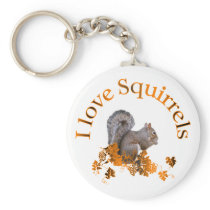 I Love Squirrels keychains