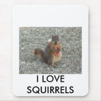 I LOVE SQUIRRELS mousepads by tina312 I LOVE SQUIRRELS mousepads