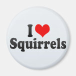 I Love Squirrels Refrigerator Magnets