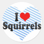 I Love Squirrels Sticker