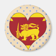 I Love Sri Lanka Magnets