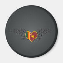 I Love Sri Lanka -wings Refrigerator Magnets