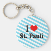 I Love St. Pauli, Germany Keychain