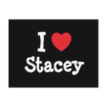 I love Stacey heart T-Shirt postcards