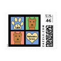 I Love Staffordshire Terriers Postage