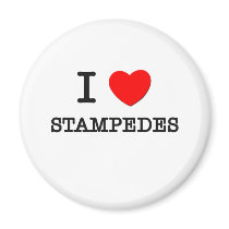 I Love Stampedes Fridge Magnets