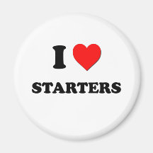 I love Starters Refrigerator Magnet
