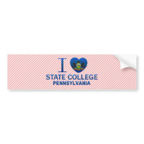 I Love State College, PA Bumper Sticker