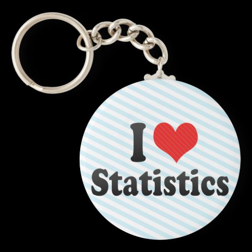 I Love Statistics Key Chains