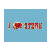 I Love Steak Postcards