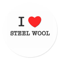 I Love Steel Wool Stickers