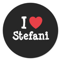 I love Stefani heart T-Shirt stickers