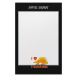 I Love Stegosaurus Cute Dinosaur Cartoon Template Customized Stationery