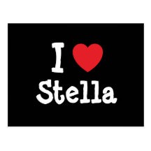 I love Stella heart T-Shirt Postcard