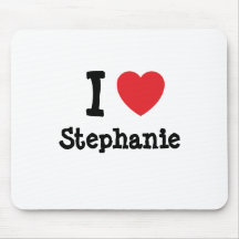 I love Stephanie heart T-Shirt Mouse Mats