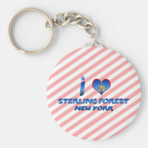 I love Sterling Forest, New York Keychains