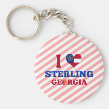 I Love Sterling, Georgia Key Chains