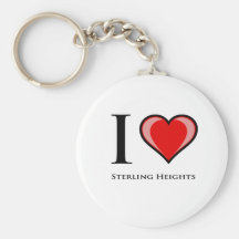 I Love Sterling Heights Keychain