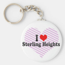 I Love Sterling Heights, United States Keychains