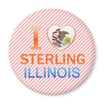 I Love Sterling, IL Refrigerator Magnet