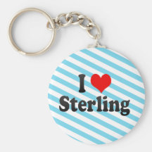 I Love Sterling, United States Keychain