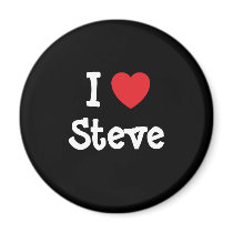 I love Steve heart custom personalized magnets