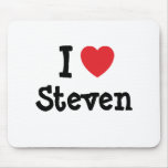 I love Steven heart custom personalized Mouse Mats