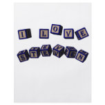 I love Steven toy blocks in blue flyers