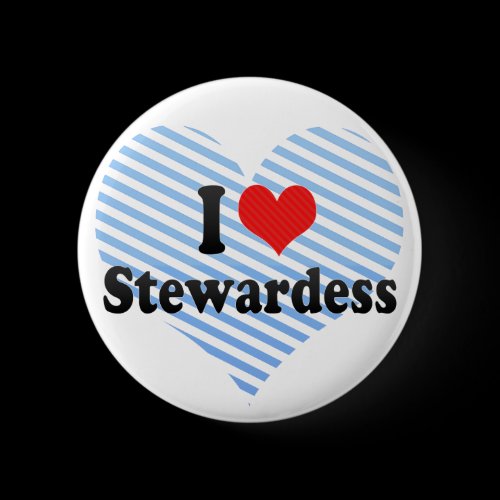I Love Stewardess Pins