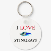 I Love Stingrays keychains