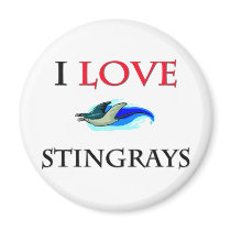 I Love Stingrays Fridge Magnet