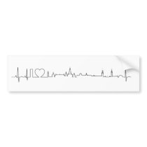 I love Stockholm (ecg style) souvenir Bumper Sticker