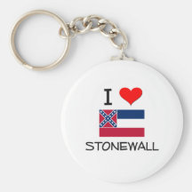 I Love Stonewall Mississippi Keychains