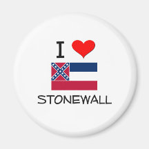 I Love Stonewall Mississippi Refrigerator Magnets