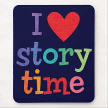 I Love Storytime T-Shirts & Gifts Mouse Mats
