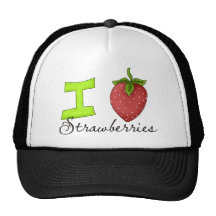 I Love Strawberries Mesh Hats