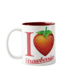 I Love Strawberry Coffee Mugs