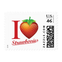 I Love Strawberry postage
